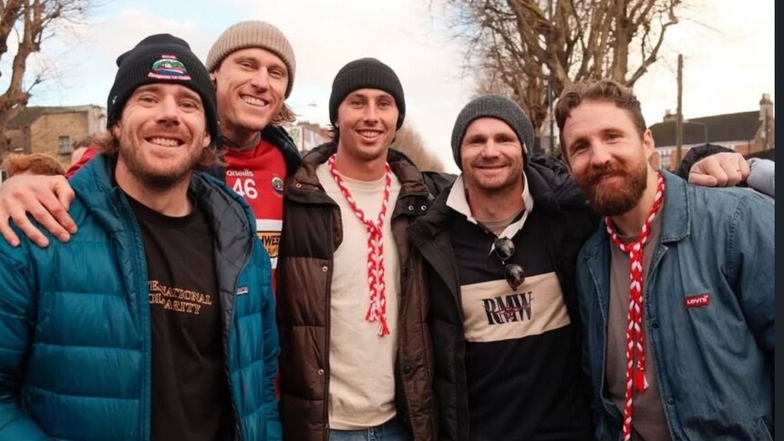 cam guthrie, mark blicavs, jack henry, patrick dangerfield and zach tuohy in Ireland 2026