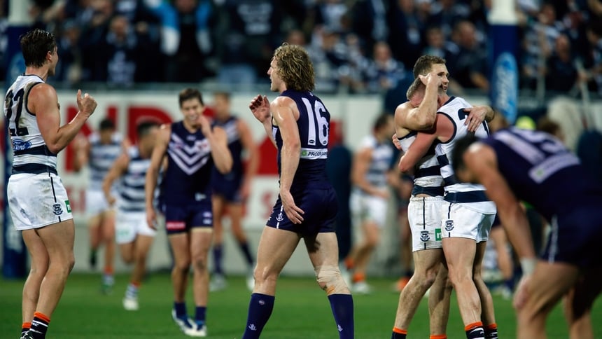 Geelong v Fremantle - 2014 | Mundy misses after the siren